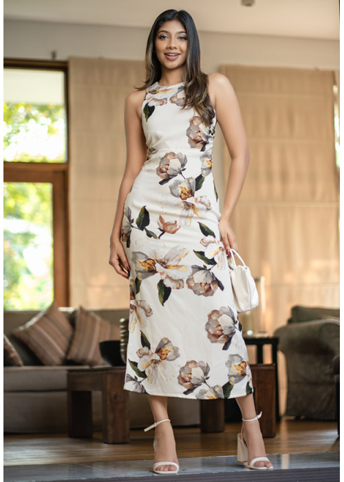 GORGIANNA SLEEVELESS  FLORAL DRESS